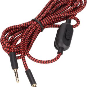 Gaming-Headset-Ersatzkabel mit Eingebautem Mikrofon und Lautstärkeregler für G433 G233 G Pro G Pro X, für Kingston Cloud Mix, Telefone, Tablets, PC