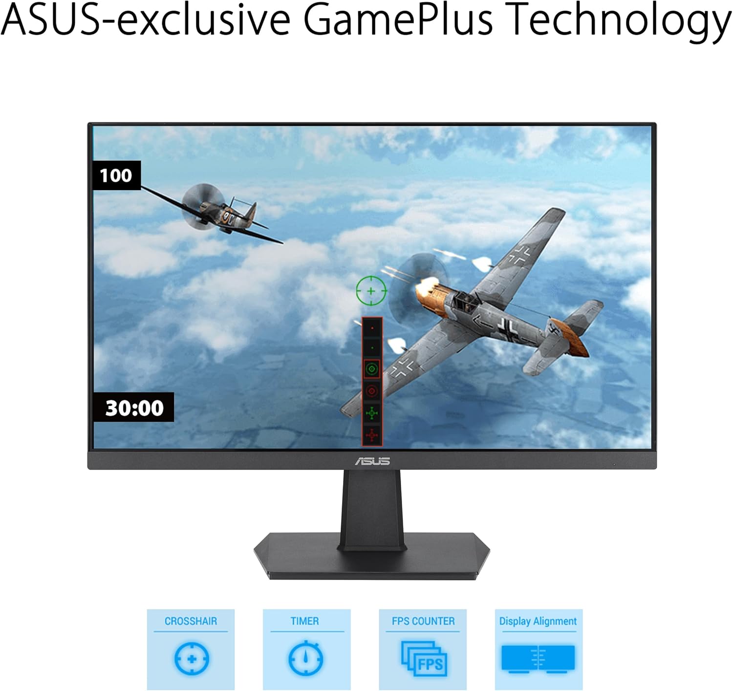 ASUS Eye Care VA24EHF - 24 Zoll Full HD Monitor - Rahmenlos, Flicker-Free, Blaulichtfilter, Adaptive-Sync - 1ms MPRT, 100 Hz, 16:9 IPS Panel, 1920x1080 - HDMI, Schwarz – Bild 5