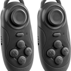 auvisio Mini Controller PC: 2er-Set Mini-Akku-Game-Controller & Fernbedienung, Bluetooth (Mini Joystick, VR-Controller Android, Fernbedienungen)