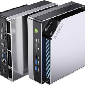 GMKtec EVO-X2 AI Mini-PC AMD Ryzen AI Max+ 395 (bis zu 5,1GHz) Mini Gaming PC, 128GB LPDDR5X 8000MHz (16GB*8), 2TB PCIe 4.0 SSD, 8K-Display für Vier Bildschirme, WiFi 7 & USB4, SD-Kartenleser 4.0