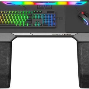 Couchmaster CYCON³ Black HORIZONLIGHT Bar – Ergonomisches Gaming Lapdesk für Couch & Bett – USB Hub Gaming Lapboard – Groß & Stabil (für PC, PS4/5, Xbox One/Series X, Laptops)