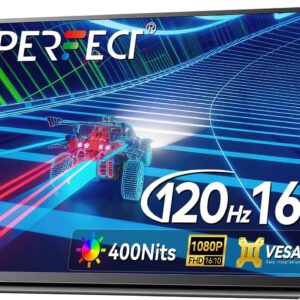 UPERFECT Portable Monitor 16 Zoll 120Hz Tragbarer Monitor für Gaming 16:10 IPS 8bit 1080P Bildschirm Display mit Smart Cover Kompatibel mit PC, Laptop, Phone, Spielkonsole, VESA-Kompatibel