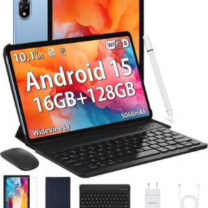 DOOGEE U10 Android 15 Tablet 10 Zoll, 16GB RAM+128GB ROM(2TB TF) Tablet mit Tastatur, WiFi 6 Gaming Tablets Widevine L1, 8MP+5MP, 5060mAh, Kinder Tablets mit Stift, Tastatur, Maus, Hülle, Schutzfolie