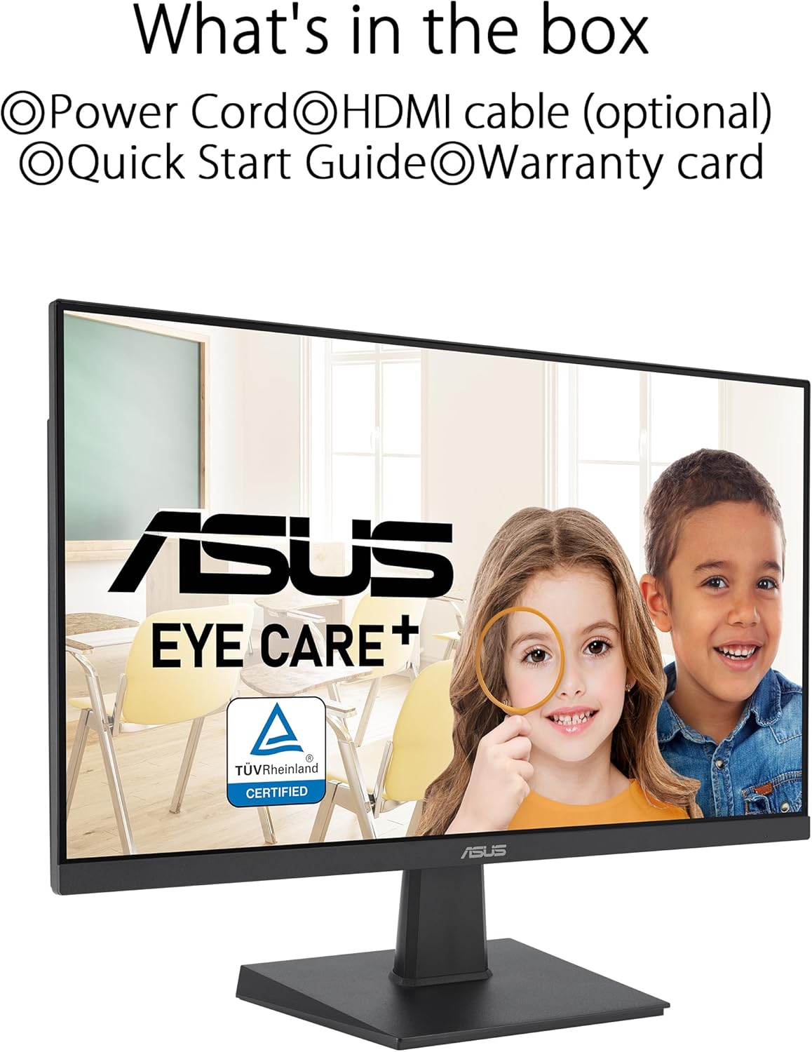 ASUS Eye Care VA24EHF - 24 Zoll Full HD Monitor - Rahmenlos, Flicker-Free, Blaulichtfilter, Adaptive-Sync - 1ms MPRT, 100 Hz, 16:9 IPS Panel, 1920x1080 - HDMI, Schwarz – Bild 7