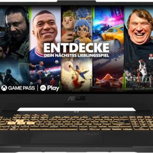 ASUS TUF Gaming F15 Laptop | 15,6″ FHD 144Hz entspiegeltes IPS Display |Intel Core i7-12700H | 16 GB RAM | 512 GB SSD | NVIDIA RTX 4060 | Windows 11 | QWERTZ Tastatur | Mecha Gray