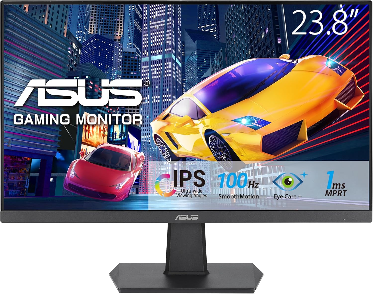 ASUS Eye Care VA24EHF - 24 Zoll Full HD Monitor - Rahmenlos, Flicker-Free, Blaulichtfilter, Adaptive-Sync - 1ms MPRT, 100 Hz, 16:9 IPS Panel, 1920x1080 - HDMI, Schwarz