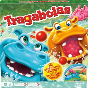 Hasbro Gaming Brettspiel Tragabolas Comilon, 2 bis 4 Spieler, spanisch-portugiesische Version, Kinderspielzeug zum Spielen mit Familie und Freunden, Jungen und Mädchen ab 4 Jahren