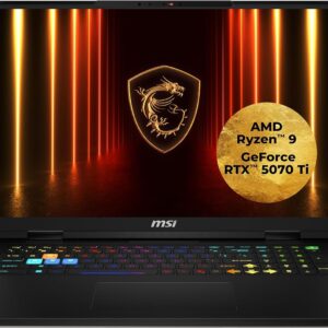 MSI Vector A18 HX Gaming-Laptop, 18″ QHD+ 240 Hz Display, AMD Ryzen 9 9955HX, NVIDIA GeForce RTX 5070 Ti, 32 GB DDR5, 1 TB SSD, Windows 11 Home, QWERTZ Tastatur, A9WHG-081