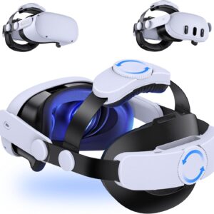 ALEEMTRY Strap für Meta Quest 3, Zubehör für Meta Quest 3, Elite Strap mit Vier Richtungsabhängig Einstellbare/Dämpfende Baumwolle/Hohe Plastizität/Bequemlichkeit für Meta Quest 2