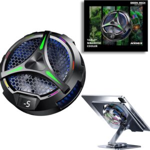 ACEDAYS Magnetischer Kühler für iPad, Tablet-Kühler für iPad/Surface Pro/Samsung Tab, universeller Heizkörper mit Temperaturanzeige für mobiles Gaming, Tiktok Live-Streaming (inkl.