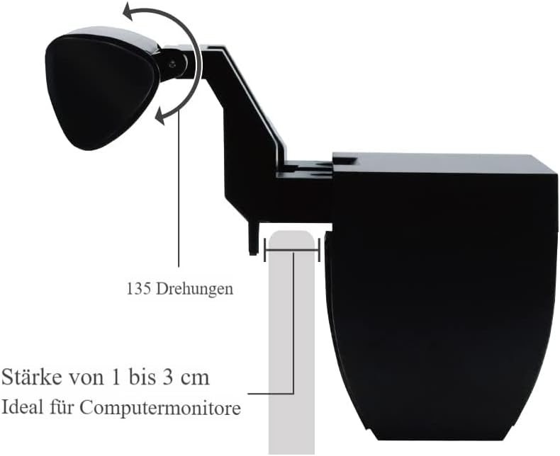 CATPOWER Computermonitor-Lichtleiste, LED-Bildschirm-Lichtleiste für den Arbeitsplatz, dimmbare Monitorlampe, Monitorlampe mit Tastensteuerung für Schreibtisch/Büro/Zuhause/Gaming, zur Augenpflege – Bild 6