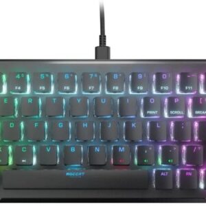 ROCCAT Vulcan II Mini â 65% optische PC-Gaming-Tastatur mit anpassbarer RGB-Beleuchtung, abnehmbarem Kabel, Tastenduplikator, On-Board-Profile, Aluminiumplatte, 100 Millionen