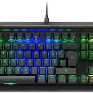Sharkoon Skiller SGK40 Schwarz, RGB Gaming Keyboard, Mechanisch, Huano Red