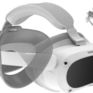 ZYBER Aktualisiertes Kopfband fĂŒr PICO 4 VR Zubehör, Breiteres und dickeres Design Verstellbares Headset Kompatibel mit Pico4