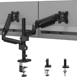 BONTEC Monitor Halterung 2 Monitore für 13 bis 32 Zoll LED-LCD-Bildschirme Hält 3-9 kg, Monitorhalterung Höhenverstellbar Neig- Schwenkbar und Dreht, VESA 75/100mm