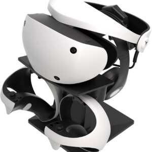 DigiCharge VR Headset Ständer für PS VR 2 PSVR2 Sony Playstation VR2/ Meta Quest 2 / Quest 1 / Rift S/Valve Index/HP Reverb G2 / PICO 4 / VR Display Mount Station für Headset und Touch Controller