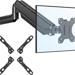 ELIVED Monitor Wandhalterung für Max. 35″ Bildschirme bis zu 12kg, VESA 75/100/200mm, Gasdruckfeder PC Monitor Hatlerung Wand, Höhenverstellbar Monitorhalterung, Ultrawide Premium-Monitorarm EV6023