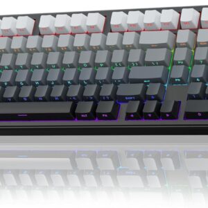 AULA F99 Pro Mechanische Gaming Tastatur,3-Modus Wireless Mechanische Tastatur mit Knopf,Fünfschichtige Polsterung Struktur,Seitlich Graviert,RGB,QWERTY,Hot-swap Custom Keyboard