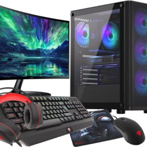 VIST Gaming PC Komplett Set Ryzen 7 5700X RTX 4060 32GB SSD 1TB WiFi 27″ W11