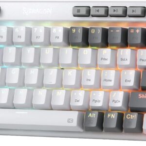 Redragon K655 75% RGB Kabelgebundene Gaming-Tastatur, 78 Tasten Hot-Swap mechanische Tastatur mit Aluminiumabdeckung, verbessertem Sockel und Onboard-Makro-/Medientasten, linearer roter Schalter