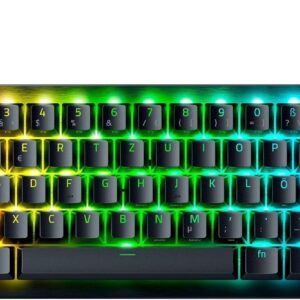 Razer Huntsman V3 Pro Mini – Analoge optische E-Sport-Tastatur im 60% Format – Snap Tap – Rapid Trigger – Schnell-Feuer Modus – Doubleshot-PBT Tastenkappen – QWERTZ DE-Layout | Schwarz