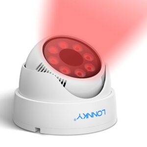 Lonnky Innen IR-Beleuchtung für Kameras und VR (Quest, Quest2, Quest3, PS VR2, PS5 VR2) — 850 nm Infrarot, 2 m Kabel, 12 V 1 A Stromversorgung, Verbessert Nachtsicht, B/W LED, Weiß