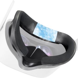 SOULWIT Kühlgel Face Cover Gesichtspolsterabdeckung (Facial Interface) Ersatzset für Oculus Quest 2, Nasenauflage zur Verhinderung von Leckagen, VR Zubehör für Meta Quest 2