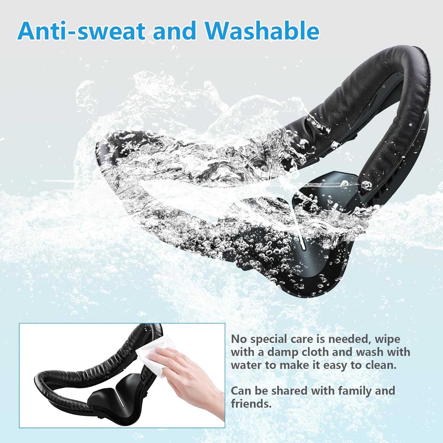 2-Pack-Gesichtsauflage für Oculus Quest 2, Gesichtsschnittstelle-Gesichtsauflage, Anti-beschlagendes schweißfestes Gesichtskissen für VR Meta Quest 2 Zubehör Ersatz – Bild 5