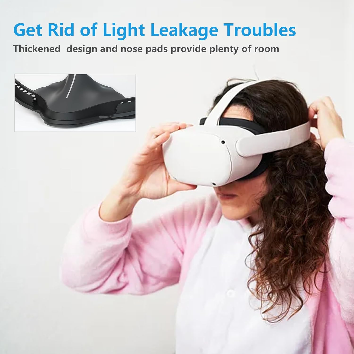 2-Pack-Gesichtsauflage für Oculus Quest 2, Gesichtsschnittstelle-Gesichtsauflage, Anti-beschlagendes schweißfestes Gesichtskissen für VR Meta Quest 2 Zubehör Ersatz – Bild 7