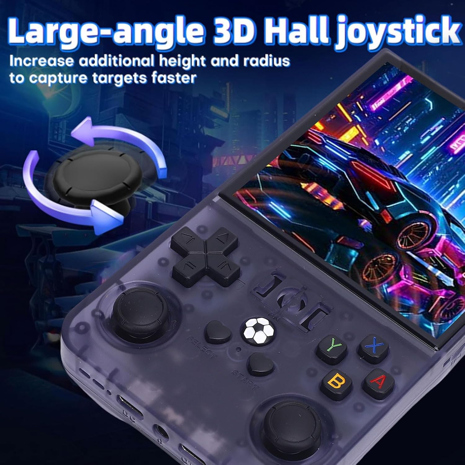 ASHATA R36MAX Retro Handheld Game Console, Linux System Translucent Grey 4,0 -Zoll -IPS -Bildschirm Retro Gaming -Konsole 4000mAh Doppel -Joysticks Portable Console Black 64 GB 128 GB (128G) – Bild 3