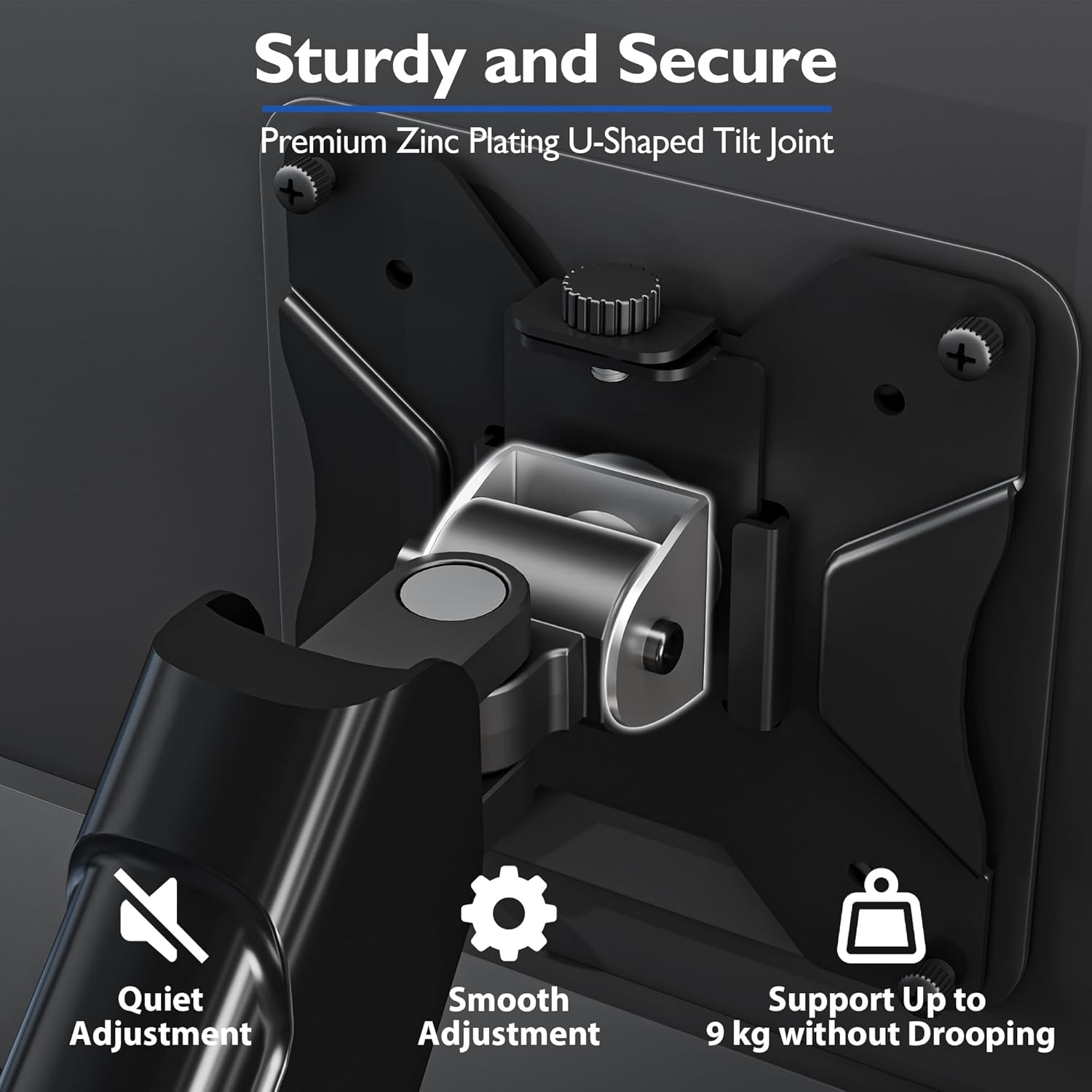 BONTEC Monitor Halterung 2 Monitore für 13 bis 32 Zoll LED-LCD-Bildschirme Hält 3-9 kg, Monitorhalterung Höhenverstellbar Neig- Schwenkbar und Dreht, VESA 75/100mm – Bild 2