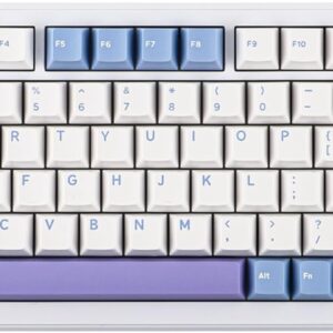 EPOMAKER Cypher81 75% mechanische Tastatur mit TFT-Bildschirm & Knopf, Type-C/BT/2.4G Kabellose Gaming Tastatur, Gasket-Mount Tastatur mit RGB Backlight für PC/Mac (WeißBlau, Wisteria Linear)