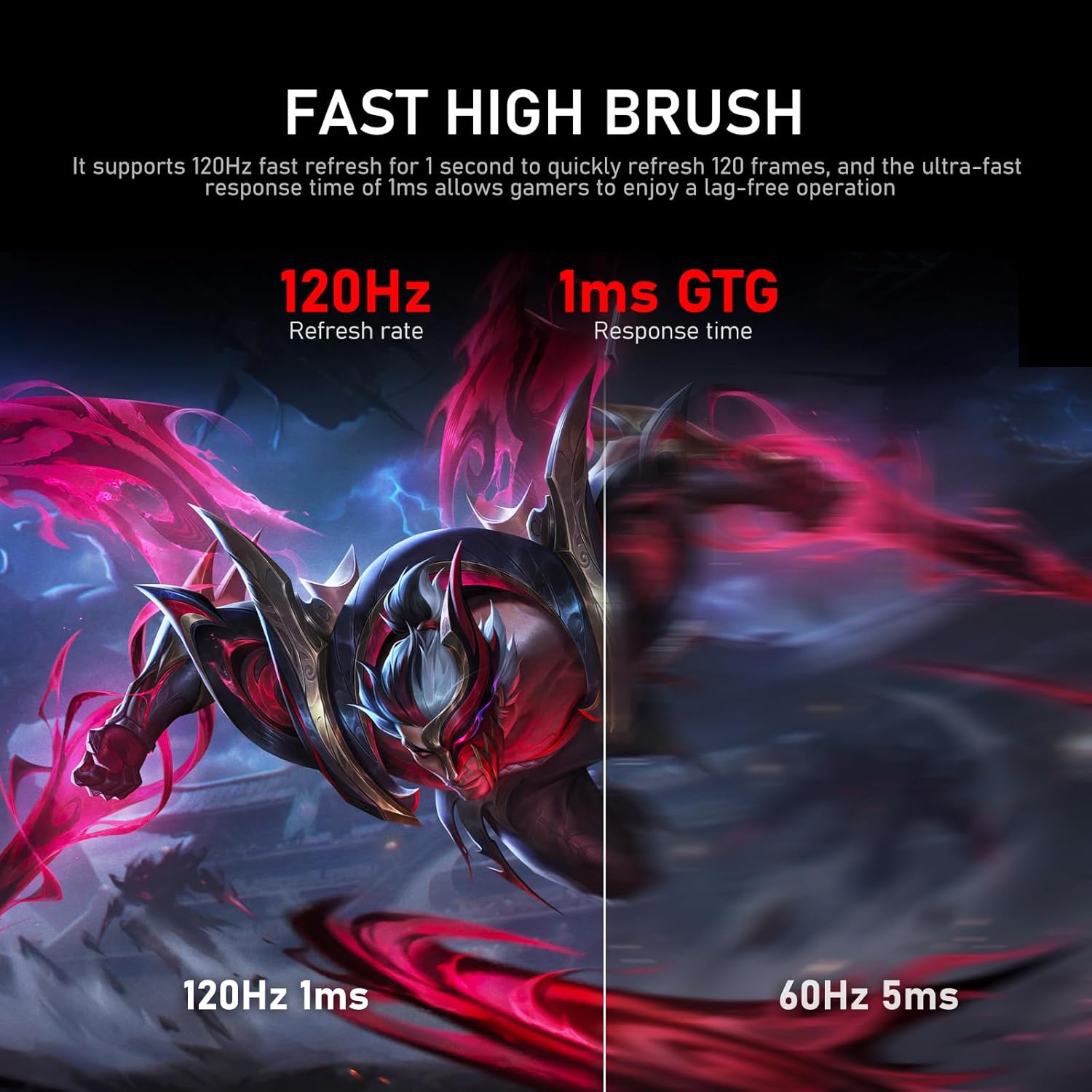 Gawfolk 34 Zoll Ultrawide Curved 120Hz Gaming Computer Monitor 1500R PC-Bildschirm 21:9 UWQHD (3440 x 1440), G-Sync, 178° Betrachtungswinkel, 128% sRGB, DisplayPort, HDMI, kompatibel mit Wandmontage – Bild 4