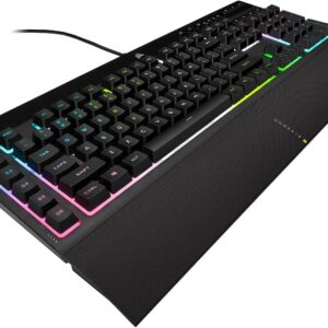 Corsair K55 RGB PRO XT Gaming-Tastatur mit Membran, IP42, Staub- und flüssigkeitsbeständig – 6 Makrotasten mit Elgato Integration – iCUE – QWERTY IT – PC, Mac, Xbox – Schwarz
