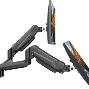 BONTEC Dual Monitor Wandhalterung für 13-32 Zoll Bildschirme, Höhenverstellbar, Schwenkbar & Neigbar, VESA 75×75/100×100, Bis zu 9 kg pro Arm, Monitor Halterung für Büro & Gaming, Gaming Zubehör