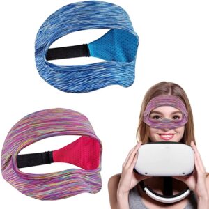 Queerelele VR Augenmasken-Abdeckung für PSVR2 Headset, verstellbares, waschbares Swat Band für PSVR2/PICO4 Headset (2 Stück)