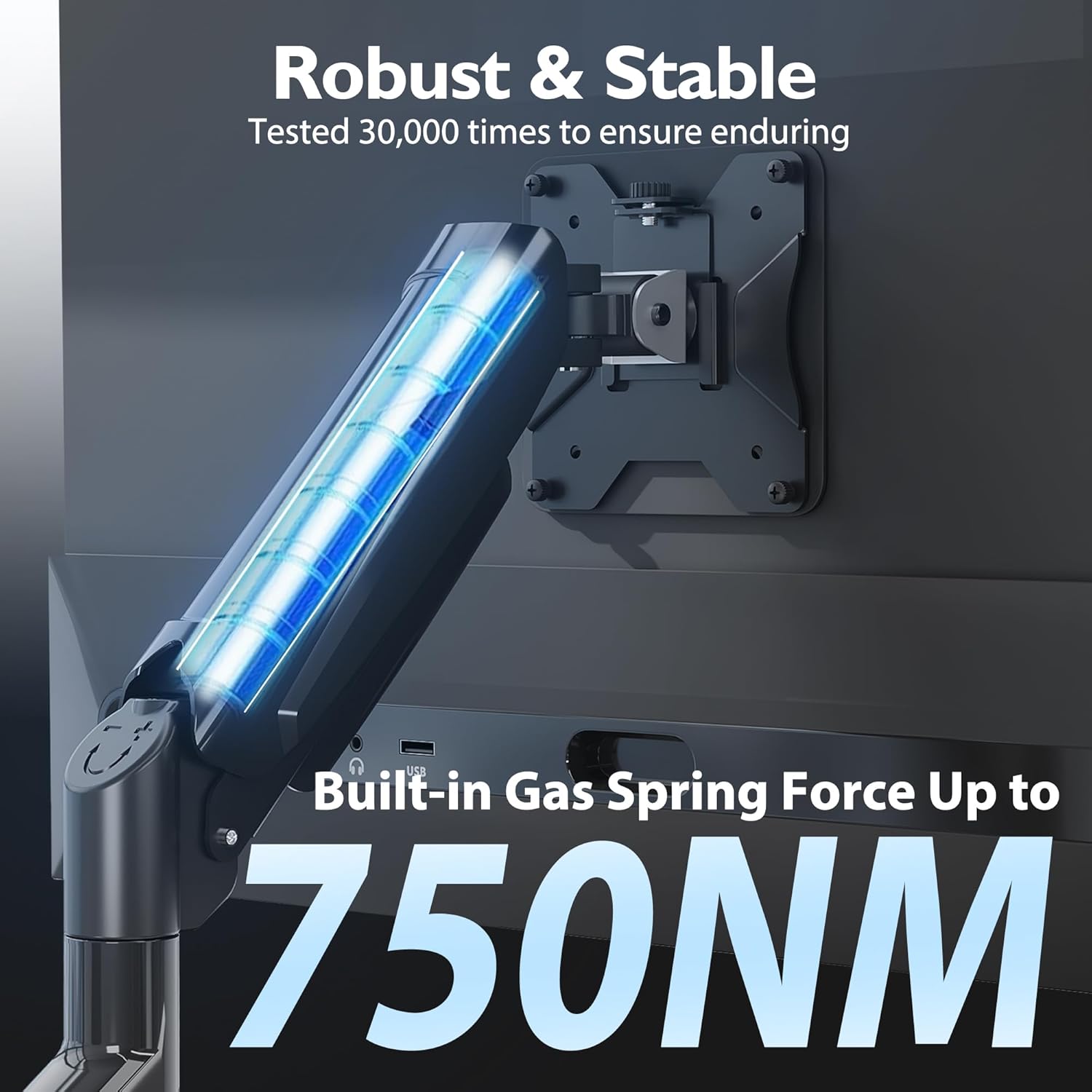 BONTEC Monitor Halterung 2 Monitore für 13 bis 32 Zoll LED-LCD-Bildschirme Hält 3-9 kg, Monitorhalterung Höhenverstellbar Neig- Schwenkbar und Dreht, VESA 75/100mm – Bild 3