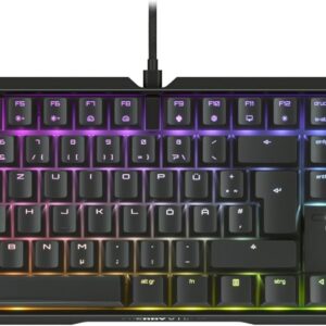 CHERRY XTRFY MX 3.1, Mechanische Gaming-Tastatur, Deutsches Layout (QWERTZ), RGB-Beleuchtung, Aluminium-Gehäuse, USB-A Anschluss, MX2A BROWN Switches, Schwarz