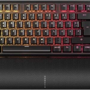 CORSAIR K70 PRO TKL RGB Mechanische Kabelgebundene Gaming-Tastatur – Geschmierte Hall-Effekt MGX Einstellbare Schalter, Gleichzeitiger SOCD und Rapid Trigger, PBT-Double-Shot, 8000Hz, QWERTZ – Schwarz