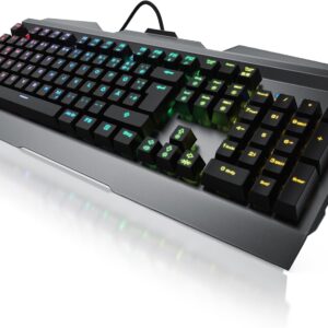 Titanwolf – mechanische Gaming Tastatur -LED Mechanical Keyboard – Anti Ghosting – QWERTZ Layout DE – RGB LED Hintergrundbeleuchtung 19 Lichtmodis Benutzerdefinierter Beleuchtungsmodus