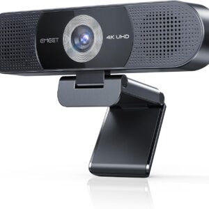 EMEET C980 PRO 3-in-1 4K Webcam Mit 4 Geräuschunterdrückenden Mikrofonen Und 2 Lautsprecher, 60°-98° Weitwinkel, Festem Fokus, Sichtschutz – Ideal für Gruppen- Und Einzelvideoanrufe