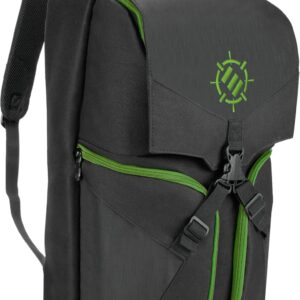 ENHANCE Universal Gaming Rucksack für Konsolen wie Xbox 360, Xbox One, & Laptop Ausreichend Platz für Ihre Controller, Headsets, Spiele, Mäuse, Tastaturen & Zubehör – Esports-Ausrüstung – Grün