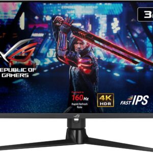 ASUS ROG Strix XG32UQ – 32 Zoll 4k UHD Gaming Monitor – 160 Hz, 1ms GtG, Freesync Premium Pro & G-Sync, DisplayHDR 600 – Fast IPS Panel, 16:9, 3840 x 2160, DP 1.4 DSC, HDMI 2.1, USB, ergonomisch