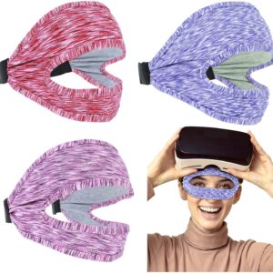AOZUO 3 Stück VR Augenmaske, Verstellbares Atmungsaktives Weich und bequem VR Schweißband, VR Augenmasken Abdeckung für PSVR2/PICO4 Headset