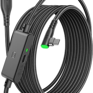 INIU Link Kabel mit Ladeanschluss [5m], Kompatibel mit Oculus Meta Quest 3/Quest 2/1/Quest Pro und Pico 4/PC Steam VR Zubehör, High Speed 2.5Gbs USB C Datenkabel PC zu PC für VR Headset Accessories.