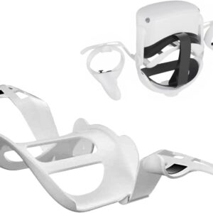 MODJUEGO VR Wandhalterung mit Haken, Aufbewahrungsregal für Oculos Quest 2, Pico 4, Pico 3, PS5 VR Brille und Griff, Aufbewahrungsgriff, Wandaufbewahrungsständer, Zubehör
