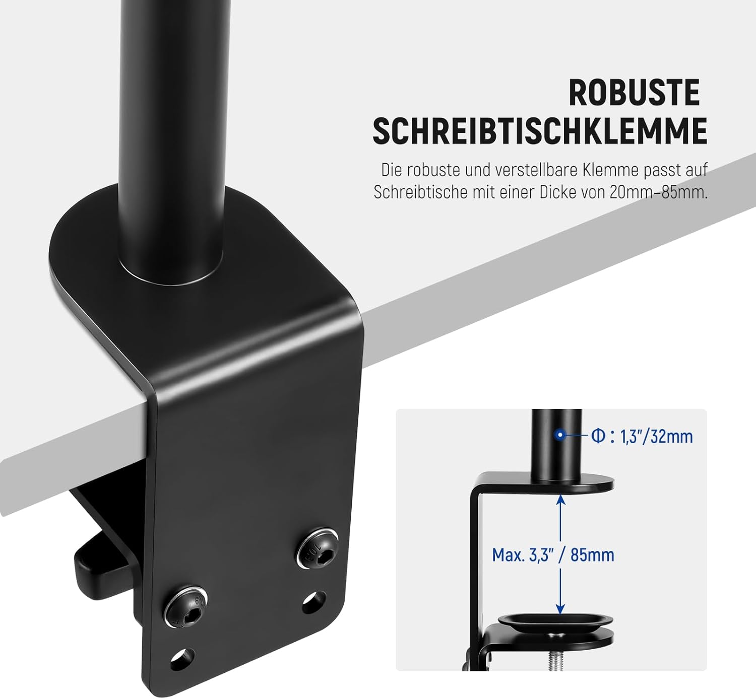 NEEWER Tisch Kameraständer, Überkopf Telefon Webcam Halterung, 4 flexiblen Gelenkarmen, 3/8", 1/4", 5/8" Schrauben für Mikrofon, LED Licht, Videoaufzeichnung, Live Streaming, Podcasting, Gaming, ST004 – Bild 3