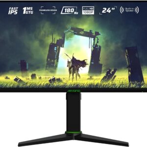 Aryond A24 V2 Gaming Monitor, 24 Zoll 180Hz FHD (1920×1080) Display 1ms Reaktionszeit, HDR 10-Verhältnis FreeSync und G-Sync