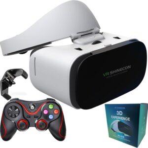 CXCZFG VR Brille, 3D Virtual Reality-Brille Mit HD 100° FOV, 3D Virtual Reality Headset Für Handy, Komfortables VR-Glasses Für iPhones, Samsung Und Android-Smartphones (4.7-7.1 Zoll)(V8)