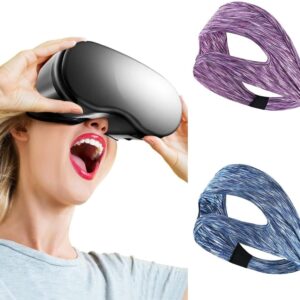 2 StĂźck VR Augenmasken-Abdeckung, VR SchweiĂschutz, SchweiĂband fĂźr das Gesicht des VR-Headsets, verstellbares Swat Band fĂźr PSVR2/PICO4 Headset